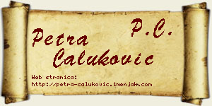 Petra Čaluković vizit kartica